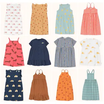 

IN STOCK 2020 Spring and Summer New TC Series Girls Ruffle Print Dress Girl Dress