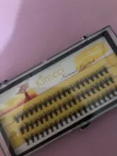 Kimcci-extensiones de pestañas individuales, 120 nudos/funda, pestañas de racimo 3D de visón Natural, maquillaje profesional acampanado