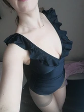 CUPSHE-bañador de una pieza con volantes para mujer, traje de baño Sexy con cordones, Monokini, trajes de baño de playa 2021