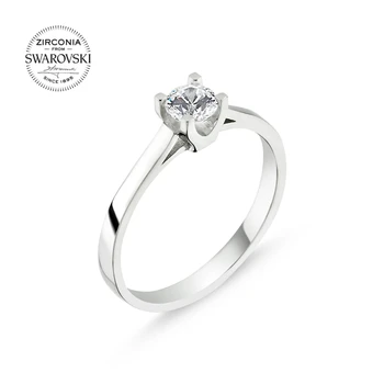 

Silver 925 Sterling Swarovski Zirconia Cubic Zirconia Engagement Ring