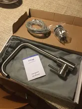 Frap de acero inoxidable grifo de cocina cepillado proceso giratoria cuenca de 360 grados de rotación agua caliente y fría mezcladoras grifo Y40107/8