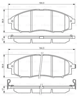 Колодки дисковые передние \ Nissan Pick Up IV/NP300/Navara 2.4i/