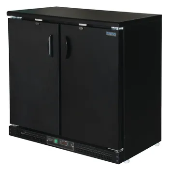 

Bottle Rack Black two solid doors Polar 925mm. GH133
