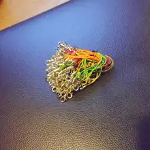 100 Uds lazo de cordón de la correa cuerdas con hebilla tipo langosta llaveros con cuerda ganchos Set móvil llavero de abalorios bolsa accesorios, llave anillo