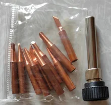 Punta de hierro para soldar de cobre puro, 900M-T, no magnético, estación de soldadura Hakko 936, puntas de soldadura con carcasa de manga 936 907