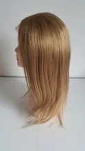 Pelucas de cabello humano Rubio para mujer, elegante peluca con malla frontal para mujer, peluca recta con corte Bob, 4x4 con cierre de encaje, pelucas de Cosplay brasileñas doradas