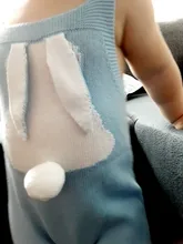 Peleles para bebé, ropa de conejo tejido para recién nacidos, monos para niño y niña, traje de Pascua de una pieza, disfraz de dibujos animados