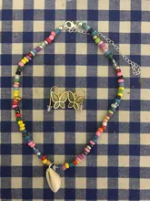 Collar sencillo con cuentas de semillas para mujer, Gargantilla corta con cuentas, joyería, Gargantilla, regalo, 1 ud.