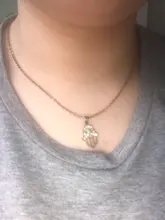 1PC turco de mal de ojo mano COLLAR COLGANTE Hamsa para mujer joyería de Color hueco clavícula cadenas de enlace