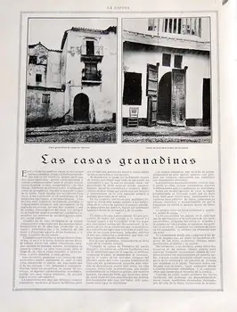

Cutout Magazine Sphere 1916. Houses Grenadines-Melchor Almagro San Martin