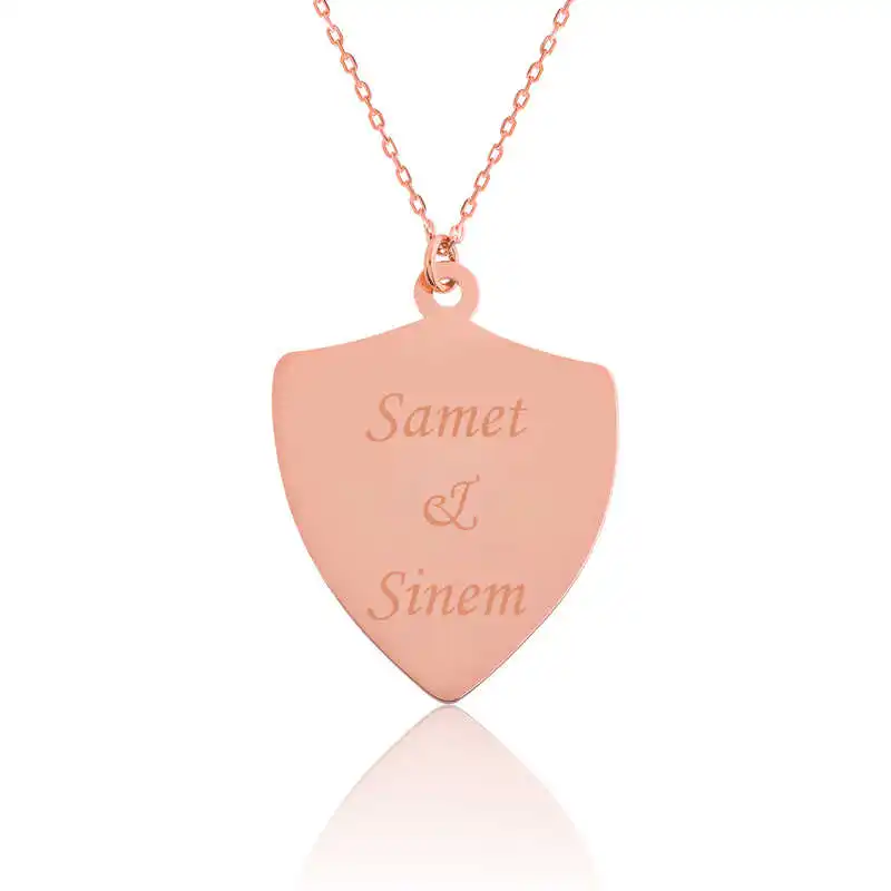 

Sterling silver Personalized Is Armor Plate Necklace