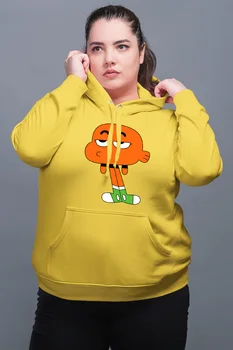 

Angemiel Wear VAE Sıkkın Darwin Yellow Women 'S Hooded Sweatshirt