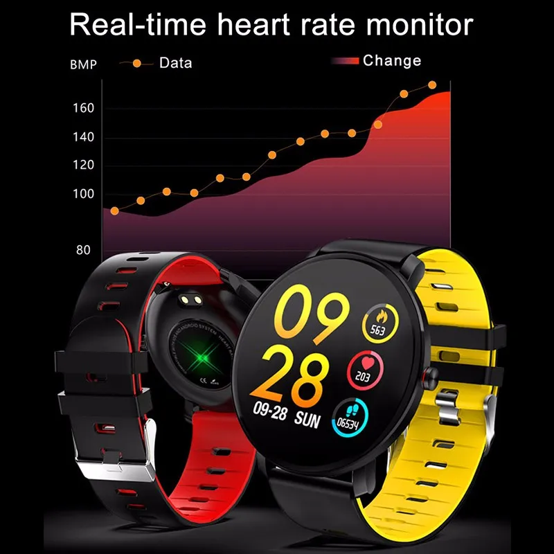 K9 Смарт-часы мониторинг сердечного ритма кровяное давление фитнес-трекер водонепроницаемый мужской женский носимый кислородный PK amazfit bip часы