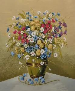 

Tapestry "bouquet and Bell" (50x60) in a single frame