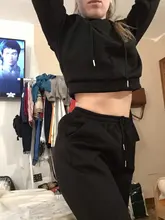 Conjunto de 2 piezas formado por chándal Sudadera con capucha y pantalón de chándal, moda de invierno, 2020