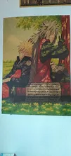 AIMEER ninja-Personaje de Anime ninja de cuatro generaciones, Uzumaki ninja y padre, póster de papel Kraft, Decoración Retro, pintura, 51x35, 5cm