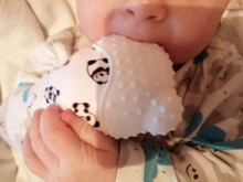 Silicone Teething-Glove Panda-Wrapper Food-Grade Newborn Baby Chewable Beads Animal Dolphin