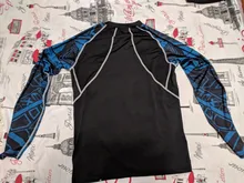 Camiseta con estampado 3D de lobo para hombre, medias de compresión para correr, camiseta transpirable de manga larga, ropa deportiva Rashgard para gimnasio y ciclismo