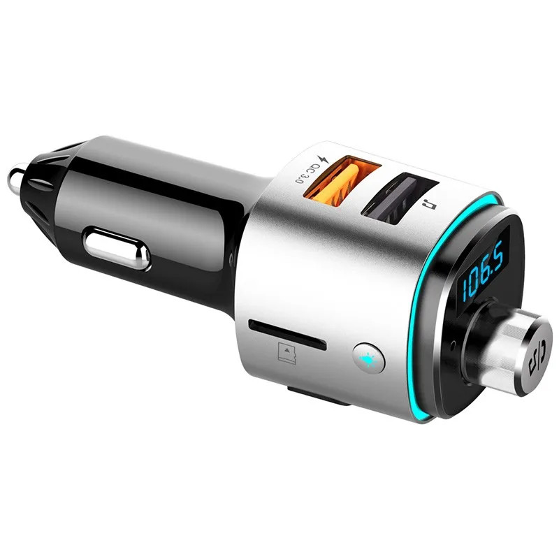 Высокое качество FM передатчик автомобильный комплект Bluetooth Handfree Aux модулятор QC3.0 USB быстрое зарядное устройство аудио MP3 плеер с окружающим светильник