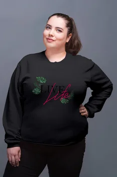 

Angemiel Wear Live Lite Black Women Sweatshirt