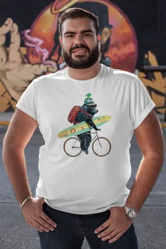 

Angemiel Wear Sörfe On Outgoing Bear White Men 'S Cotton Big Size T-Shirt