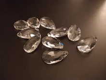 Pendant Jewelry Chandelier Suncatcher-Spacer Crystal-Prism Glass Faceted Clear Tear DIY