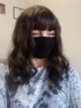 SHANGKE-Peluca de cabello sintético para mujer, cabellera larga de ondas al agua con flequillo, color marrón frío, resistente al calor, corte Bob, Cosplay diario