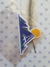 DIY Adventure Travel Patches For Clothing Mountain Camping Badge Space Stripe Iron On