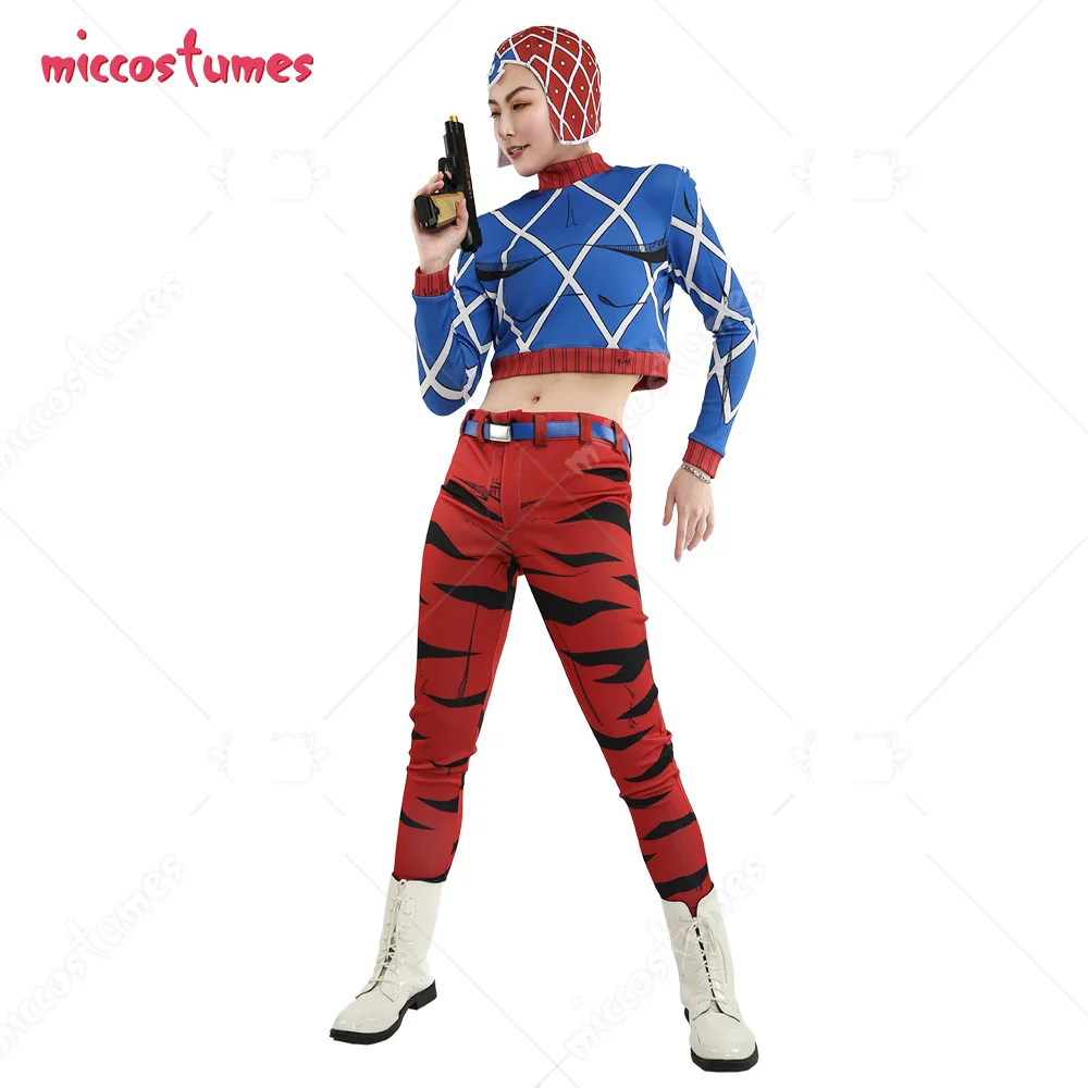 family halloween costumes Golden Wind Guido Mista Cosplay Costume for Women halloween costumes Women's Costumes Cosplay Costumes