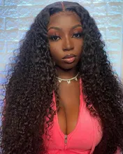 Color rubio rizado 13X4 frente de encaje pelucas de cabello humano Pre arrancado 180% brasileño encaje Frontal pelucas de cabello Remy rizado para las mujeres