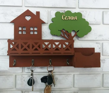 

Wall key named with wood, shelf and organizer ver 2