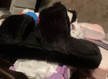 MIYEDA-Sandalias mullidas de piel de felpa para mujer, Zapatillas de casa con suelas de goma, antideslizantes, para uso en el hogar