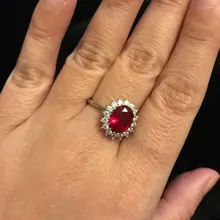 Anillo de princesa de circón azul transparente para mujer, joyería de compromiso para fiesta, adornos para joyas finas, chica y amiga Gif