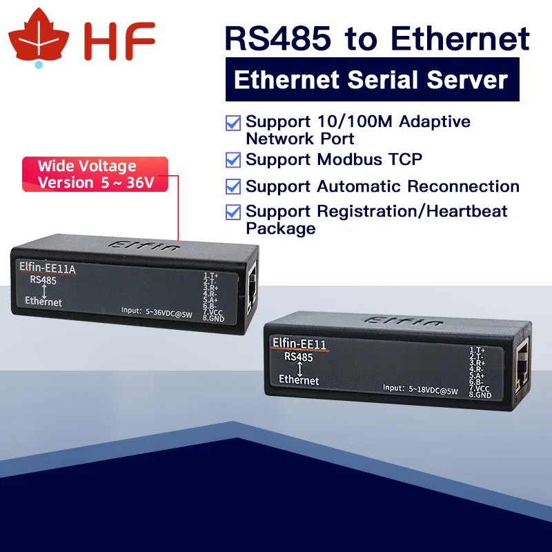 FH HF Serial Port RS485 to Ethernet Device Server Module Support Elfin-EE11 TCP/IP Telnet Modbus TCP Protocol Whole Set 