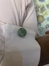 SAVOYSHI-gemelos de camisa de alta calidad para hombre, diseño redondo de bronce, gemelos de Metal Vintage, regalo, nombre de enagraveo gratis