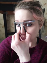 Plantilla para tatuaje de cejas modelador con regla, maquillaje permanente, herramienta de guía de cejas