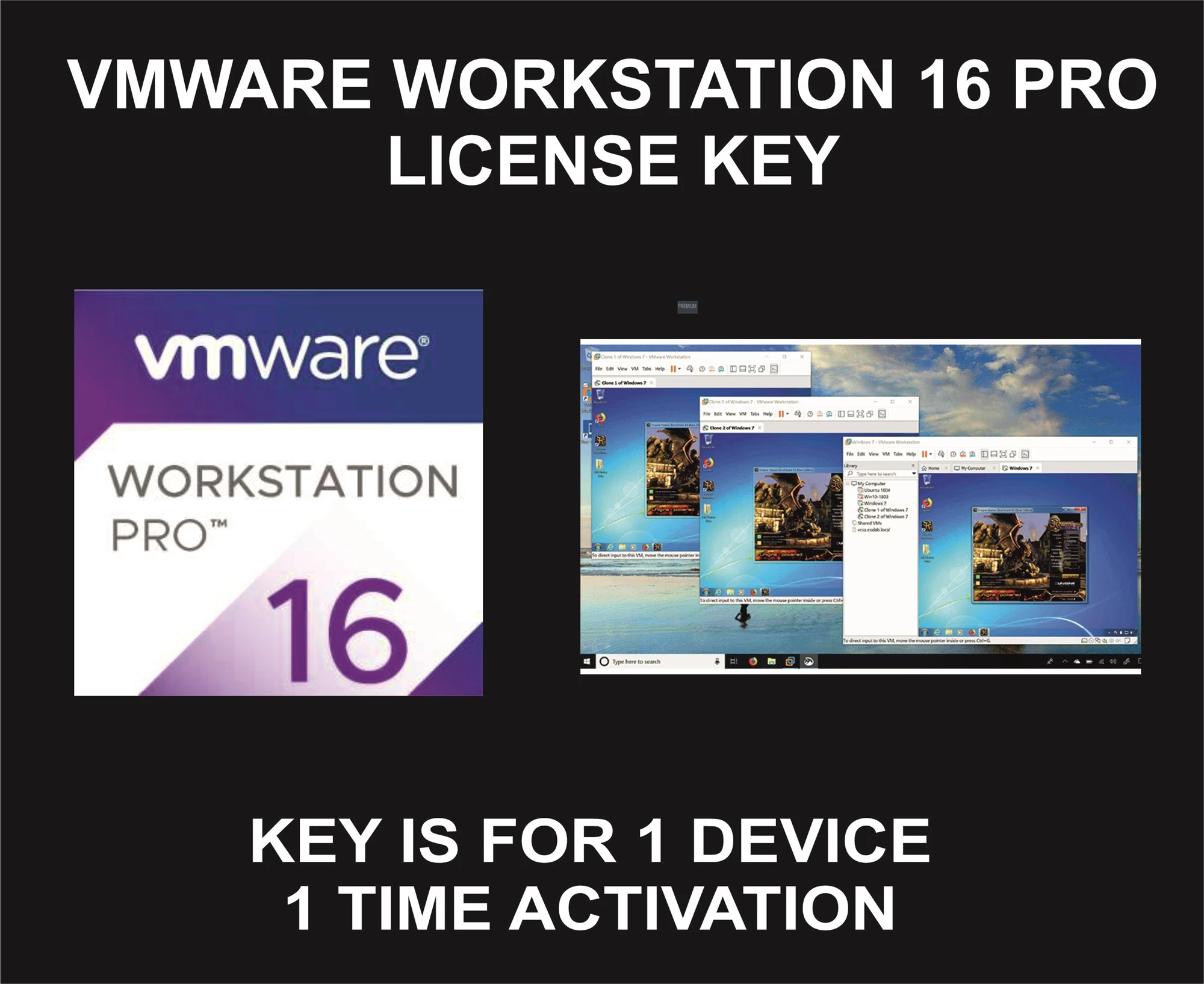 Vmware Workstation 16 Pro License Key, Genuine, 1 Device, 1 Time