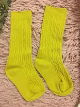Lawadka 2018 de moda a rayas de la rodilla calcetines bebé niña calcetines de algodón de la rodilla para niñas Otoño Invierno NIÑOS Calcetines de regalo