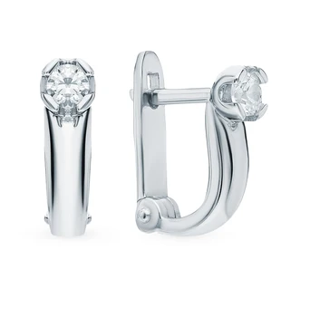 

Silver earrings with cubic zirconia sunlight sample 925