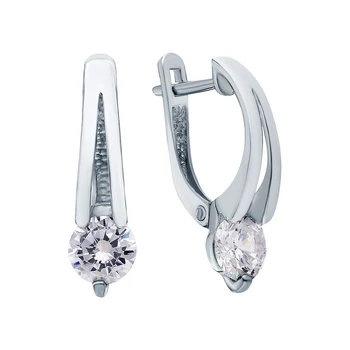 

Silver earrings with cubic zirconia sunlight sample 925
