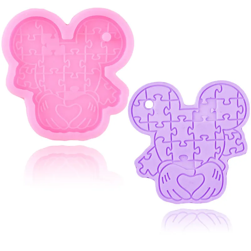 Силиконовые формы Disney Микки брелок-головоломка ожерелье в виде руки мыши