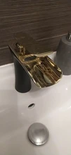 Sink-Faucets Bathroom-Basin Waterfall Bronze Antique Crane Deck Mounted Cold-Tap Chrome