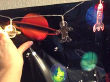 Led-Lights Birthday-Supplies Rocket Spaceship Mars Solar-System Astronaut Party First