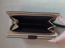 Cartera larga de piel sintética para mujer, bolso dorado con hojas ahuecadas, monedero, tarjetero