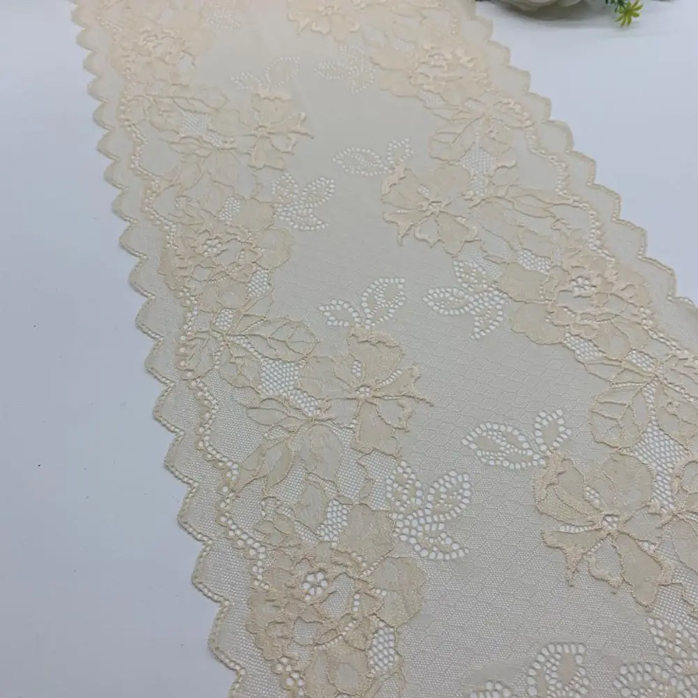 3y/lot 3 colors 23.5cm Yellow Elastic Stretch Lace Trim 2