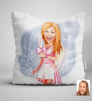 

Personalized Women 'S Caricature Of White Yastık-41