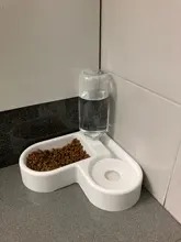 Alimentador automático de mascotas, para perros y gatos, depósito de comida de 2.2L y de agua de 528ml, suministro lento de comida