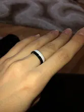 Anillos de cerámica de 3MM para mujer y hombre, joyería de cerámica saludable con superficie lisa de corte, diseño Simple, regalos del anillo