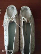 Zapatos planos de cuero genuino para mujer, mocasines informales poco profundos, sin cordones, de talla grande