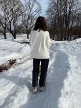 Sweater Pullovers Mock-Neck Beige Purple Winter Green 8-Colors High-Quality Women C-232